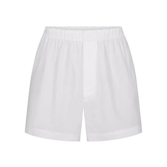 🤍SKIMS UNISEX COTTON POPLIN SLEEP SHORTS IN SNOW 2X - Picture 4 of 7